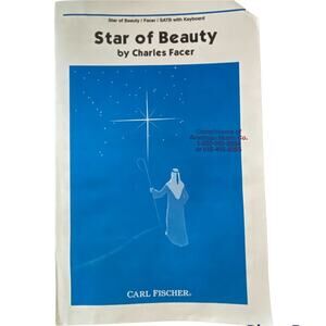 Vtg Star of Beauty Sheet Music 1997 SATB Charles Facer Carl Fischer Religious